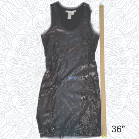 Black Sequin Max Studio Cocktail Party Dress Size Small - Picture 3 of 5